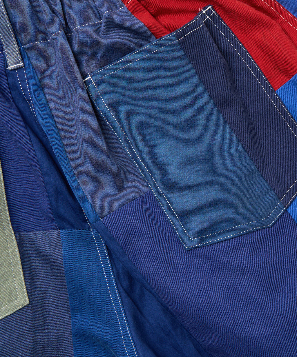 circular shorts bleu de travail two