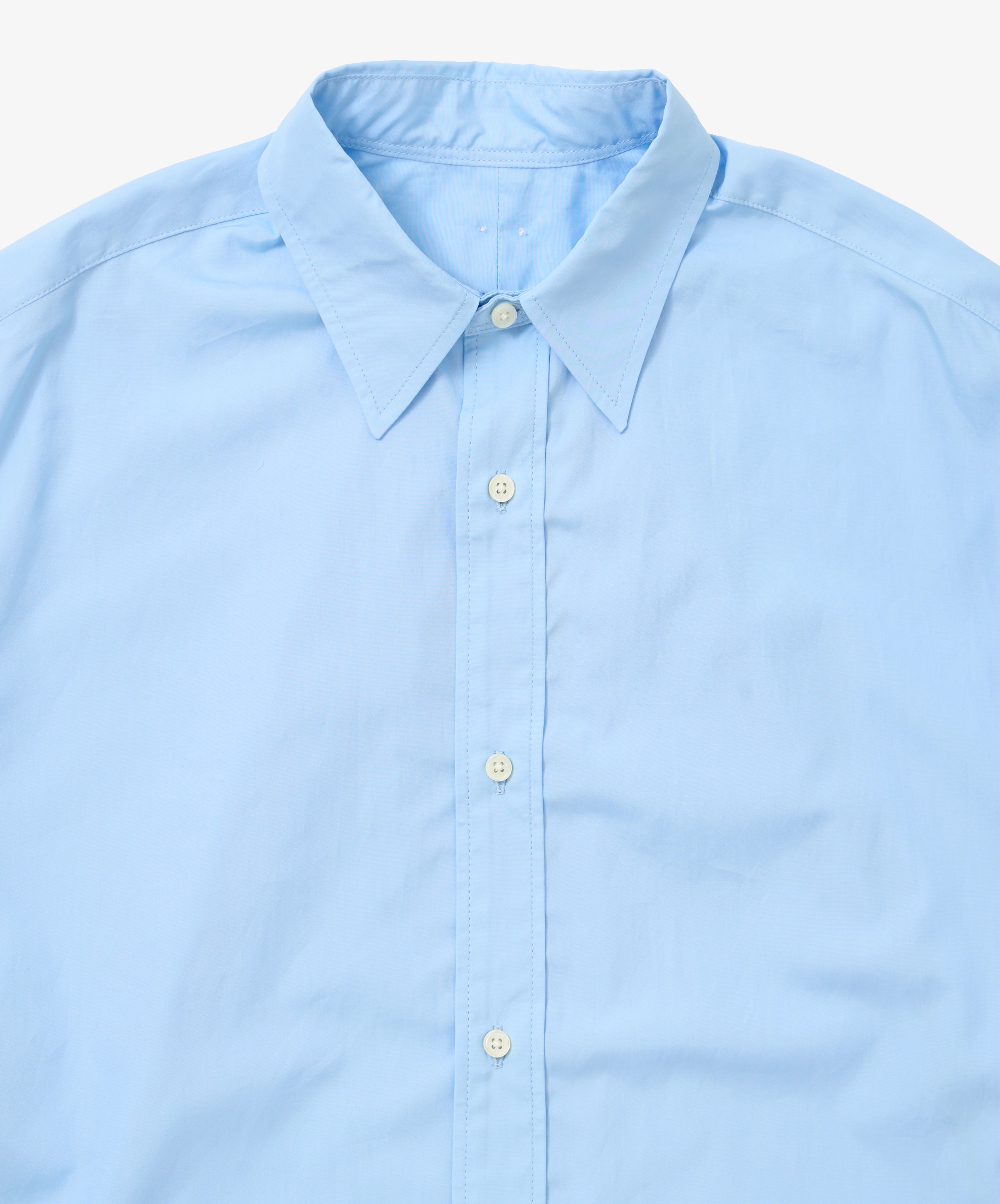 wide shirt with pocket thomas mason blue