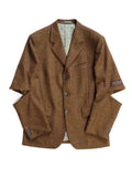 Herringbone Tweed Cutout Elbow JKT