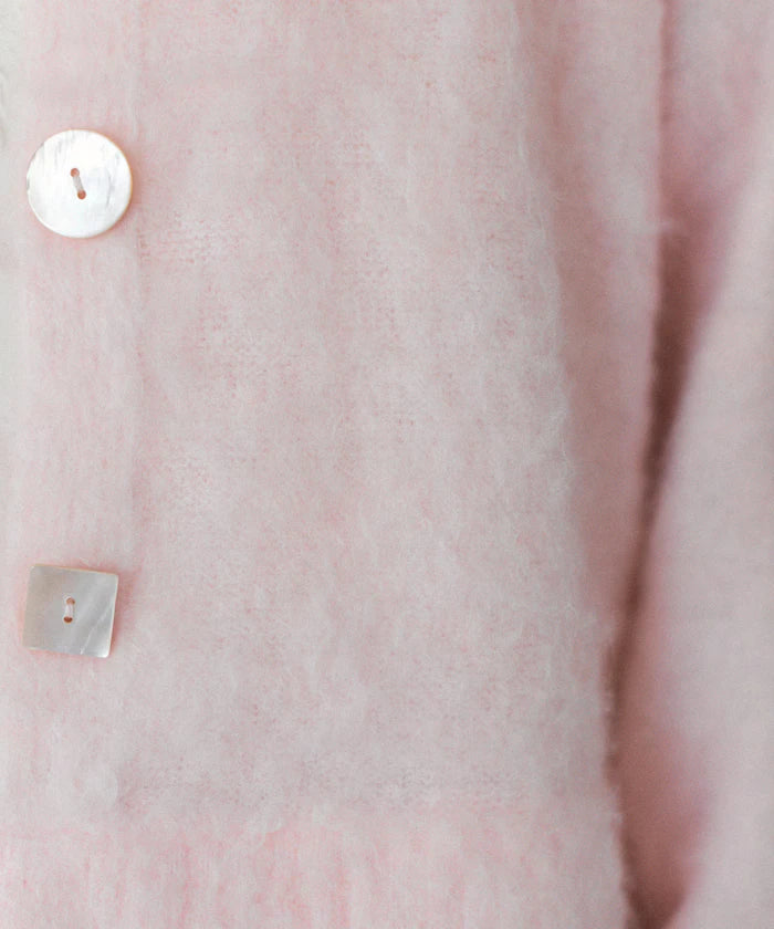 Variation Button Shaggy Knit Cardigan