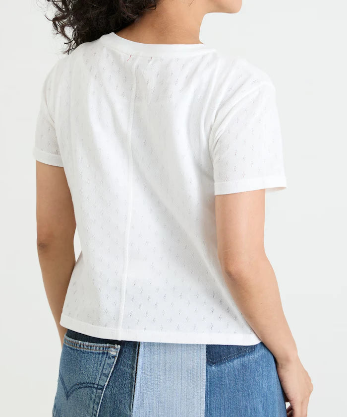 Eyelet Mini Sweat Short Sleeve T-Shirt