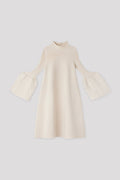 POTTERY PILE GLITTER LONG BELL SLEEVE FLARE MINI DRESS