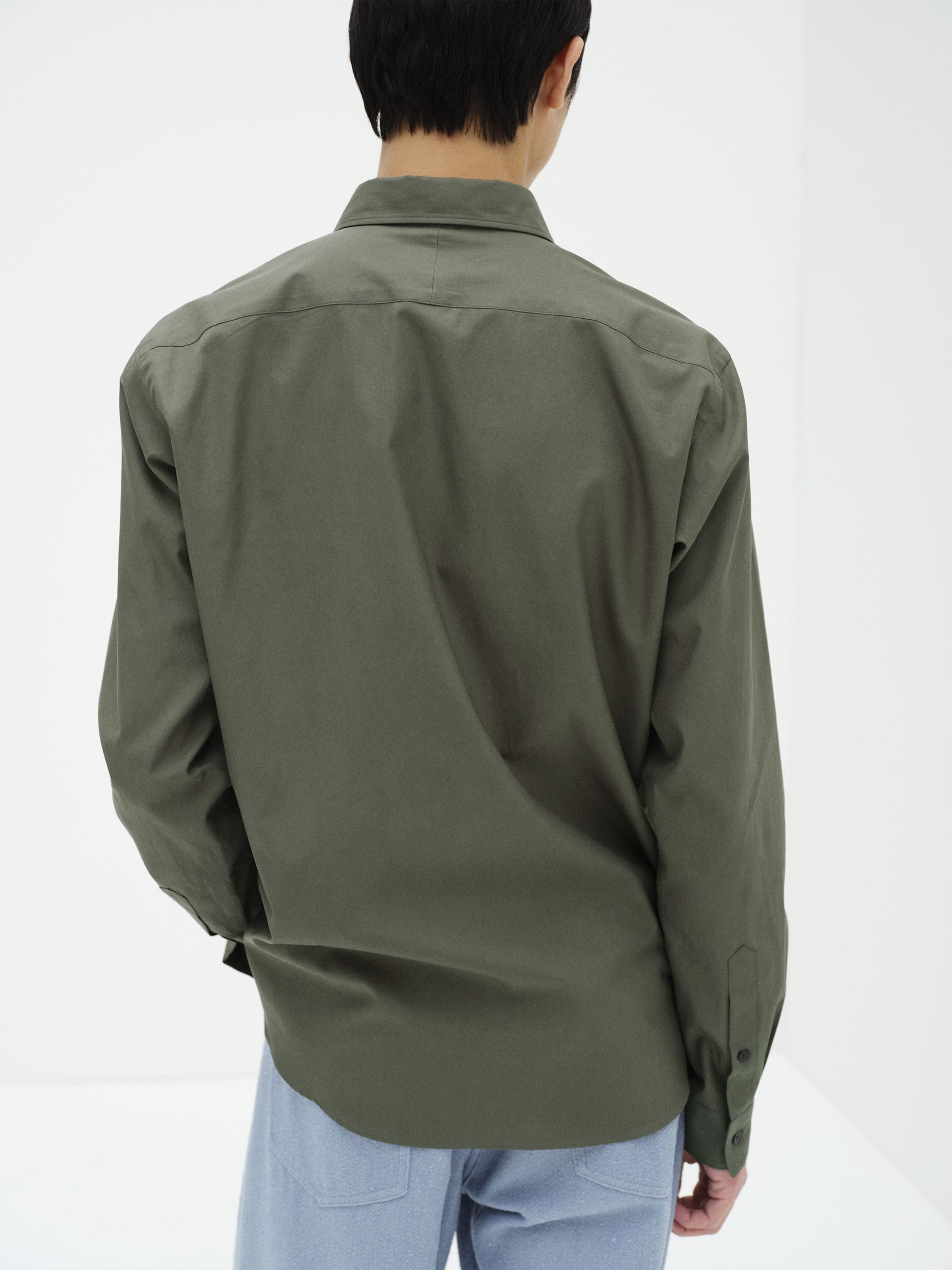 WASHED FINX TWILL SLIM SHIRT