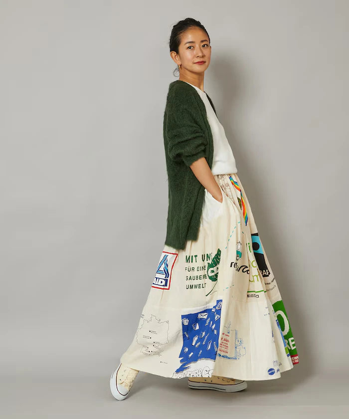 Vintage European Eco Bag Remake Skirt