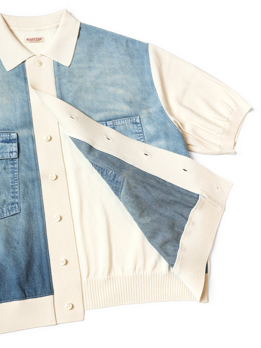 Knit x 8oz Denim Coverall Polo