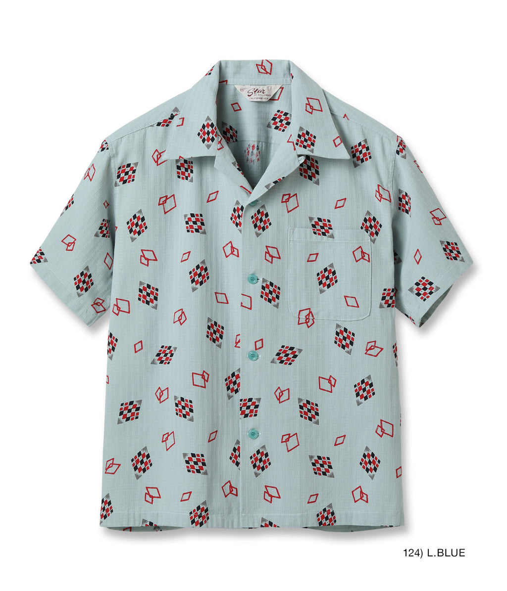 DOBBY COTTON OPEN SHIRT “DIAMOND”