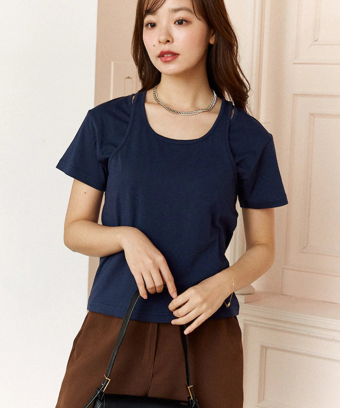 <Set Item> Tank Top Layered T-Shirt Limited Edition