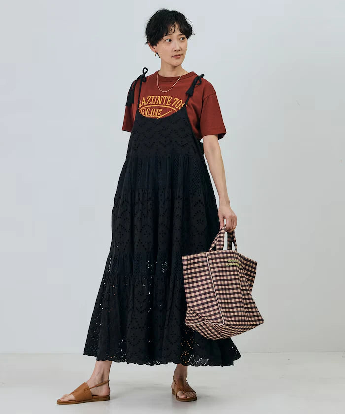 India Shifraretiard Shoulder Ribbon Camisole Dress