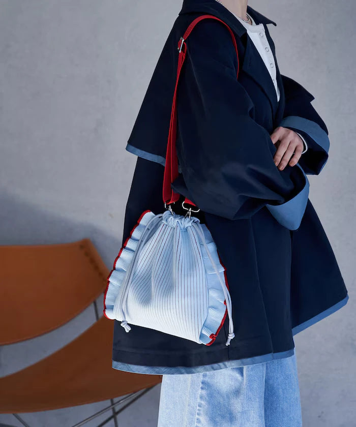 Multiway Color Knit Frill Shoulder Bag