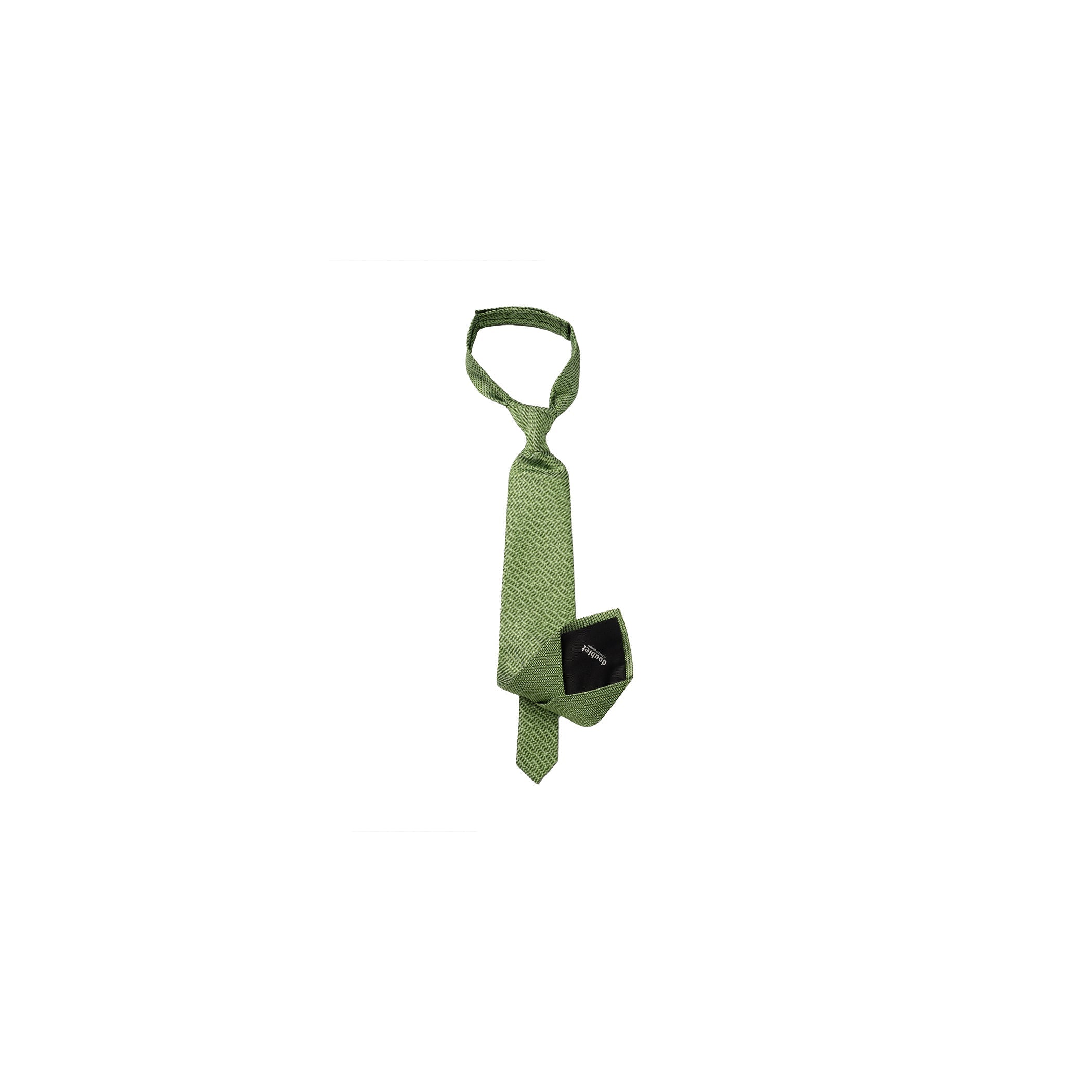 SHAPE MEMORY MICRO PATTERN TIE：GREEN