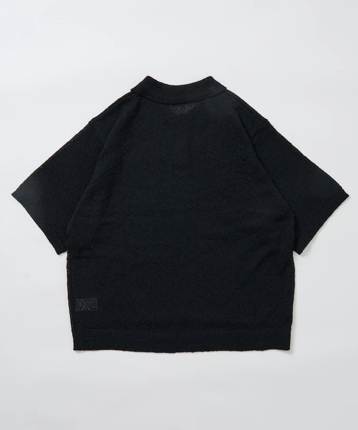 Dry Touch Boucle Yarn Knit Polo Shirt