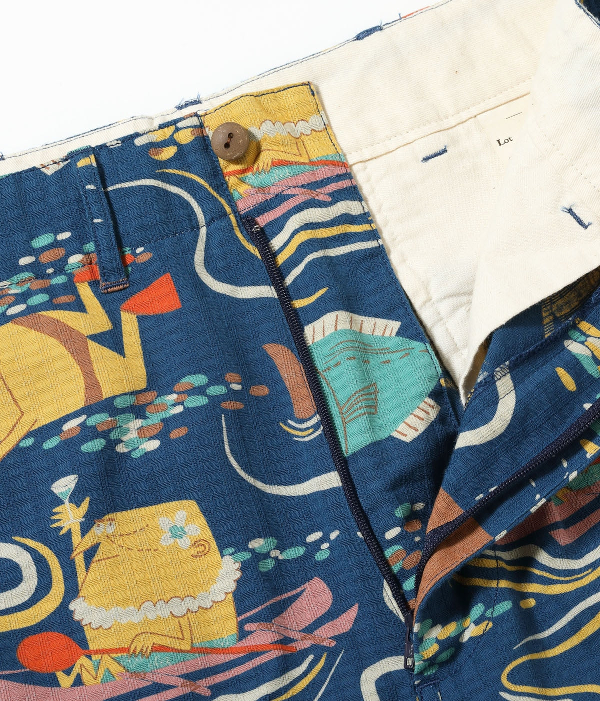 Dobby Cotton Shorts "Ocean Activities" by Ryohei Yanagihara with Mookie