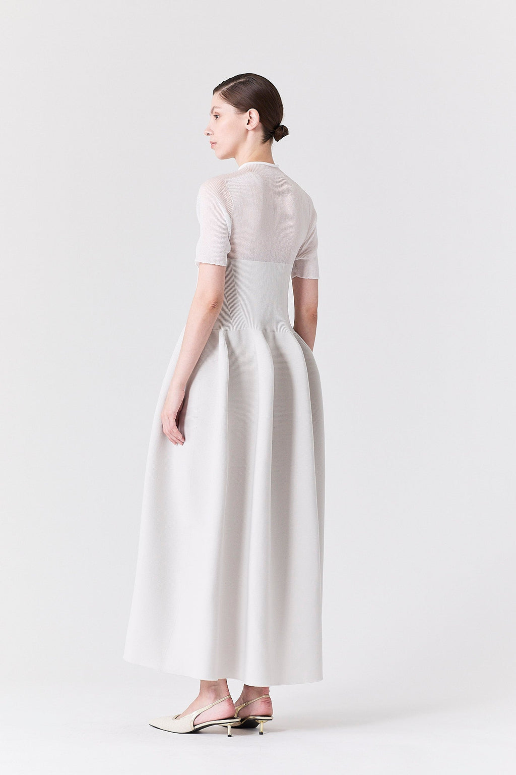 POTTERY LUCENT DECOLLETAGE SHORT SLEEVE DRESS