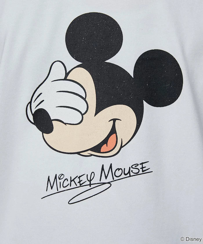 <Functional Material>Mickey Mouse Face T-Shirt Limited Edition