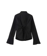 Hysteric Spider Lace Up Frill Cuff Blouse