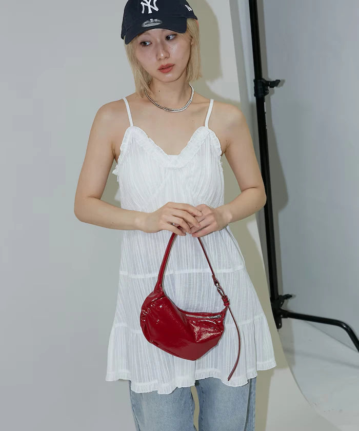 India Cotton Ruffle Tiered Camisole Mini Dress Limited Edition