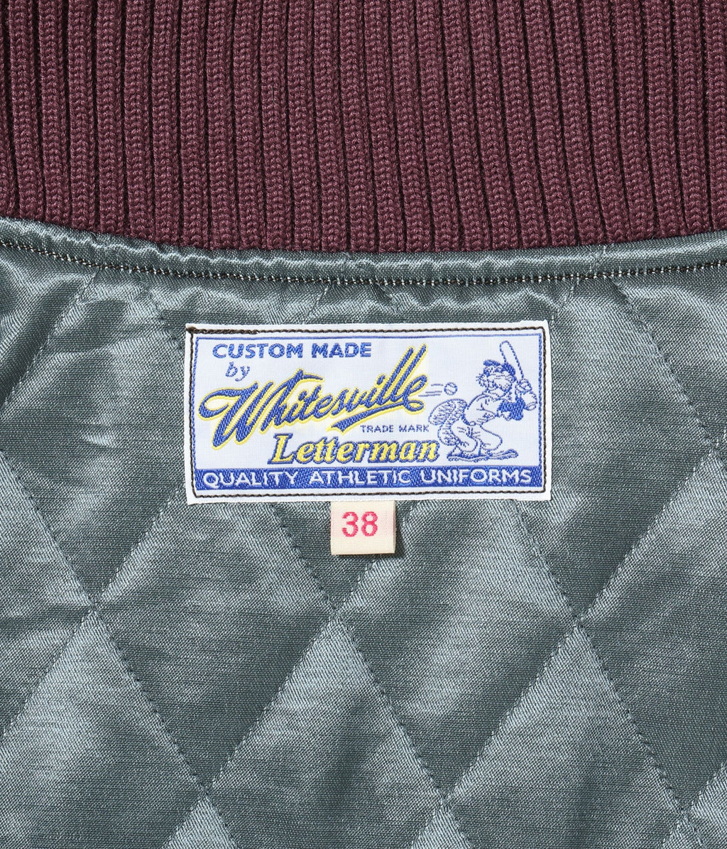 30oz. WOOL MELTON AWARD JACKET “MAVERICKS” (BROWN)