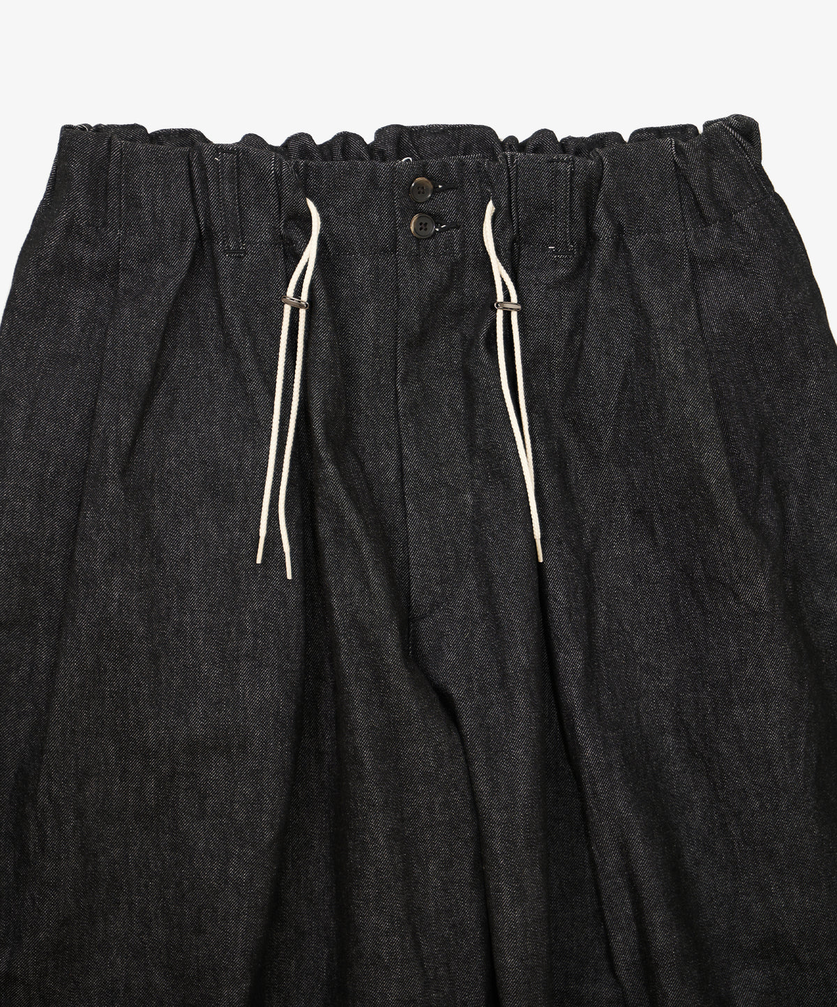 circular pants black denim one wash