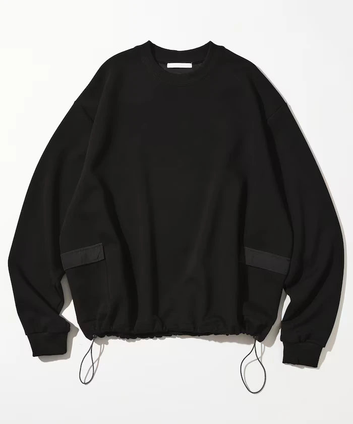 <New Color Added> Side Pocket Spindle Cardboard Crew Neck Sweatshirt