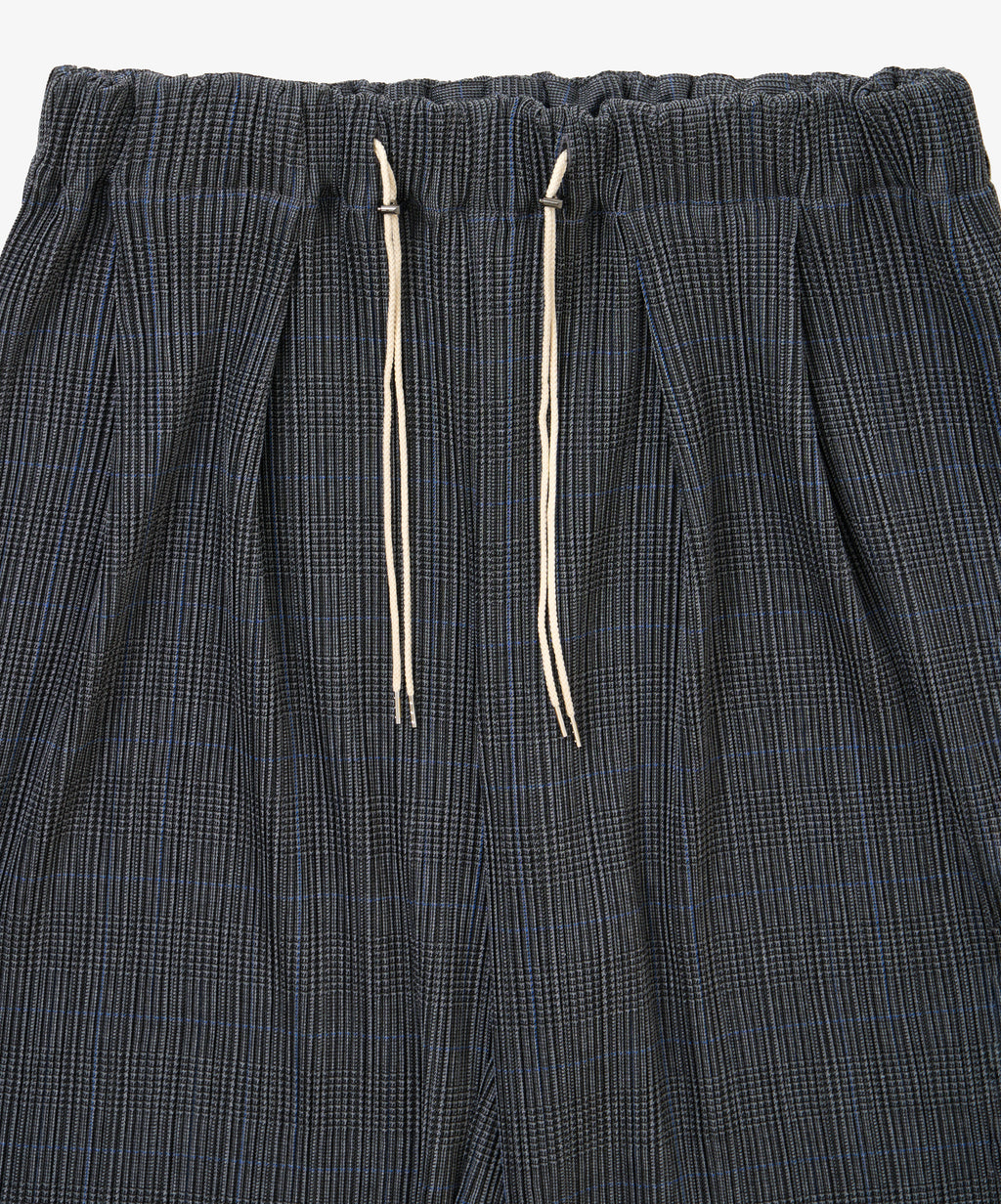 circular pleats short pants deadstock watahiko tex glen check