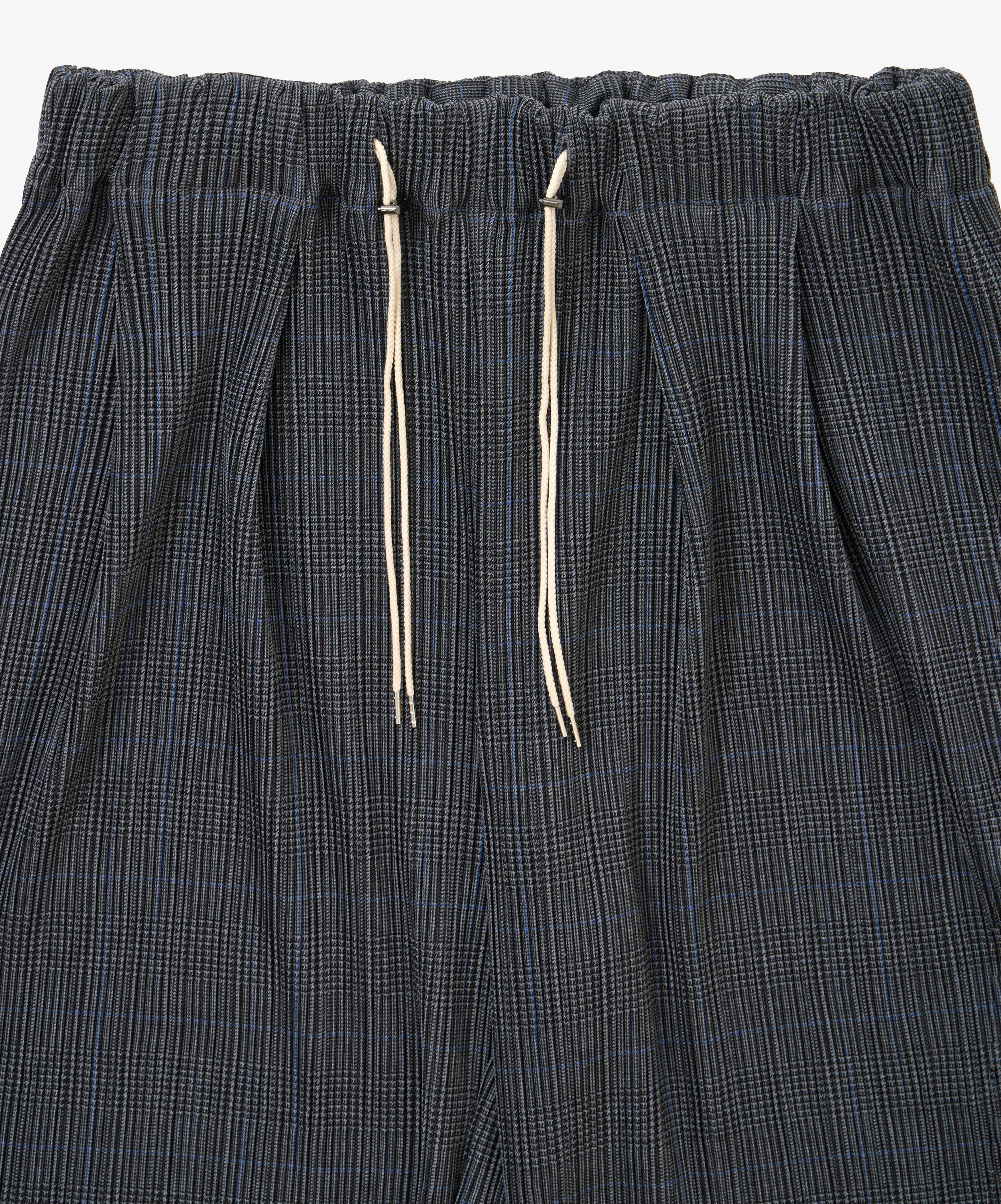 circular pleats short pants deadstock watahiko tex glen check