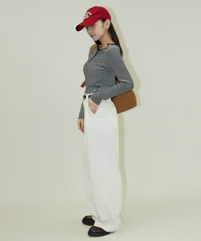 Lace Insert Long Sleeve T-Shirt