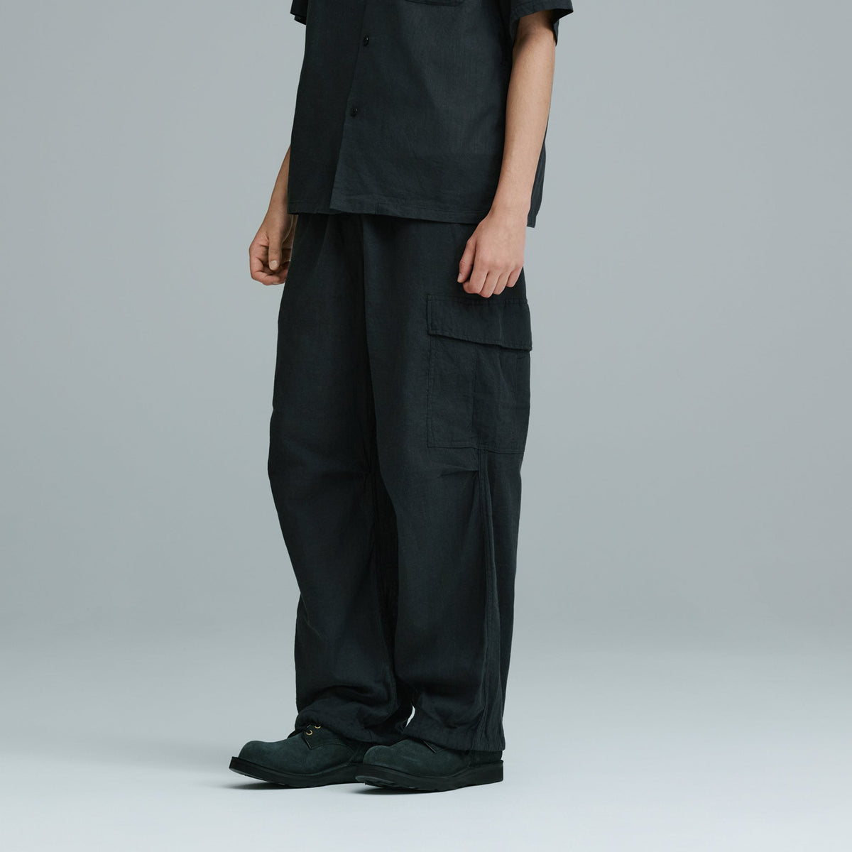 Selvedge Oxford Easy Cargo Pants