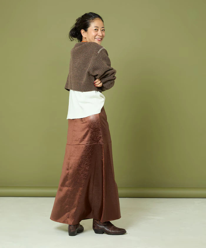 Short Length Color-block Knit Cardigan