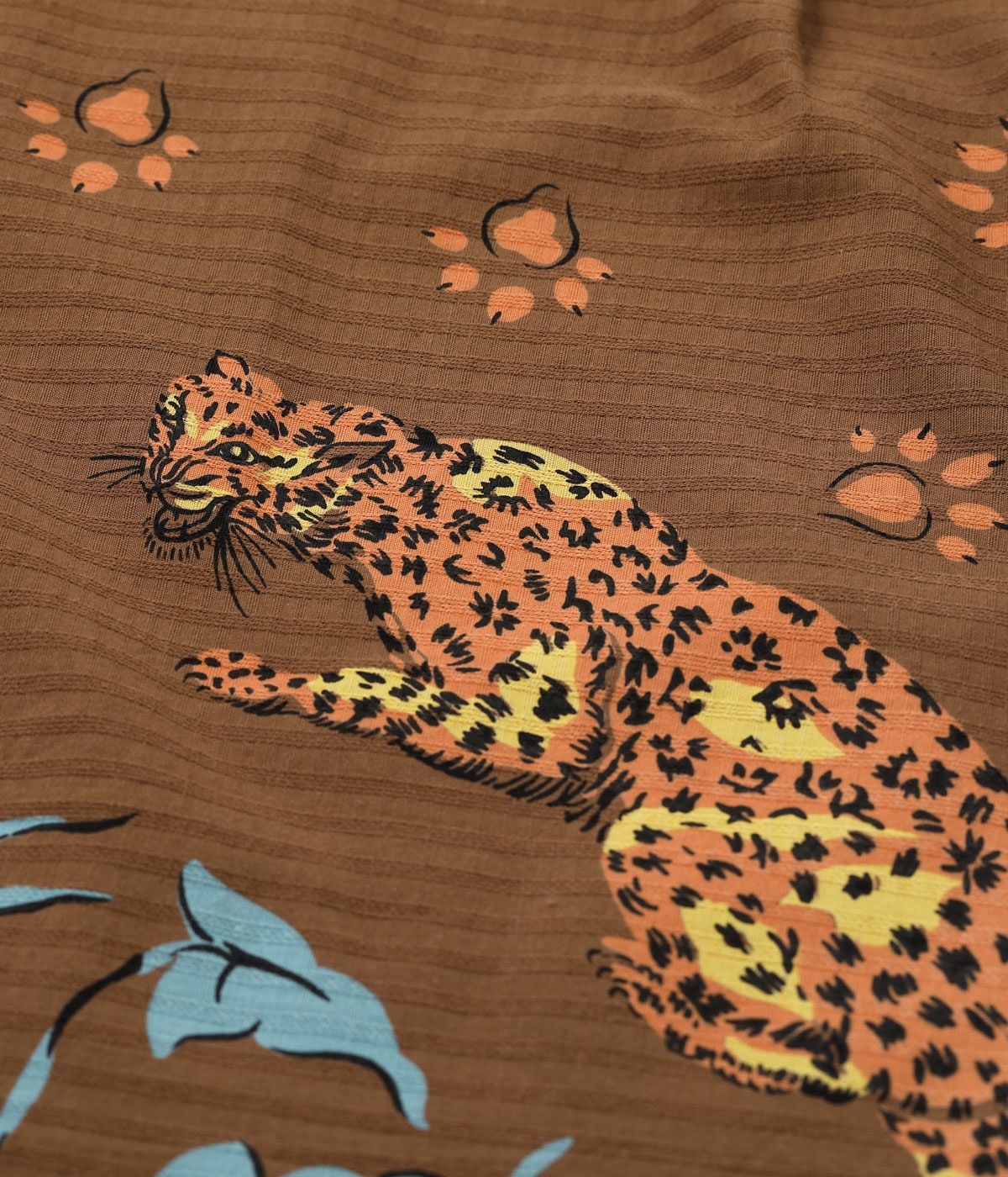 Dobby Cotton Open Shirt 'Leopard'