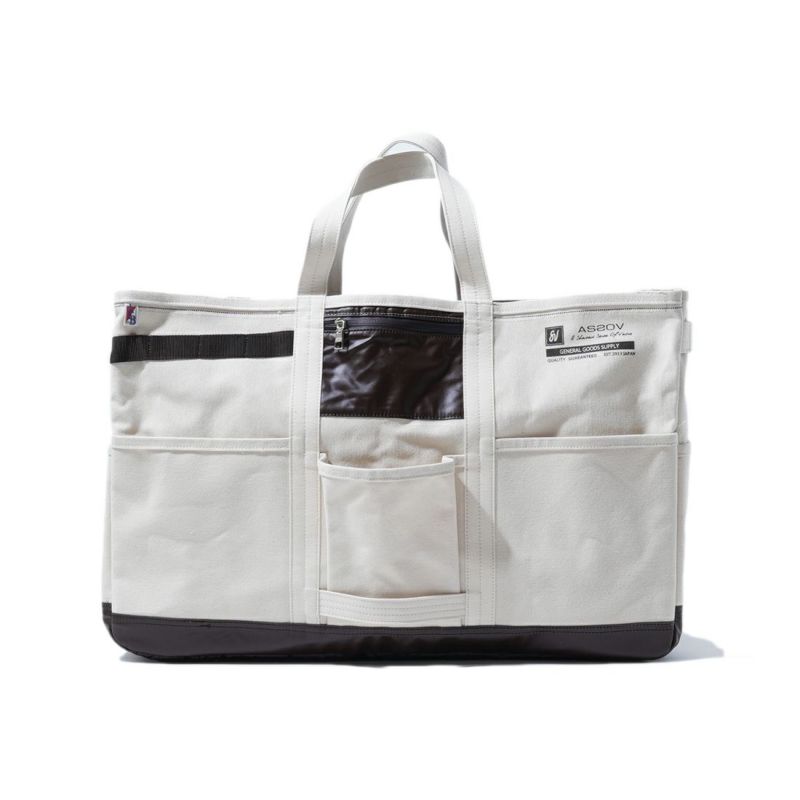 ALBERTON CANVAS TOTE sizeL/CHOCO