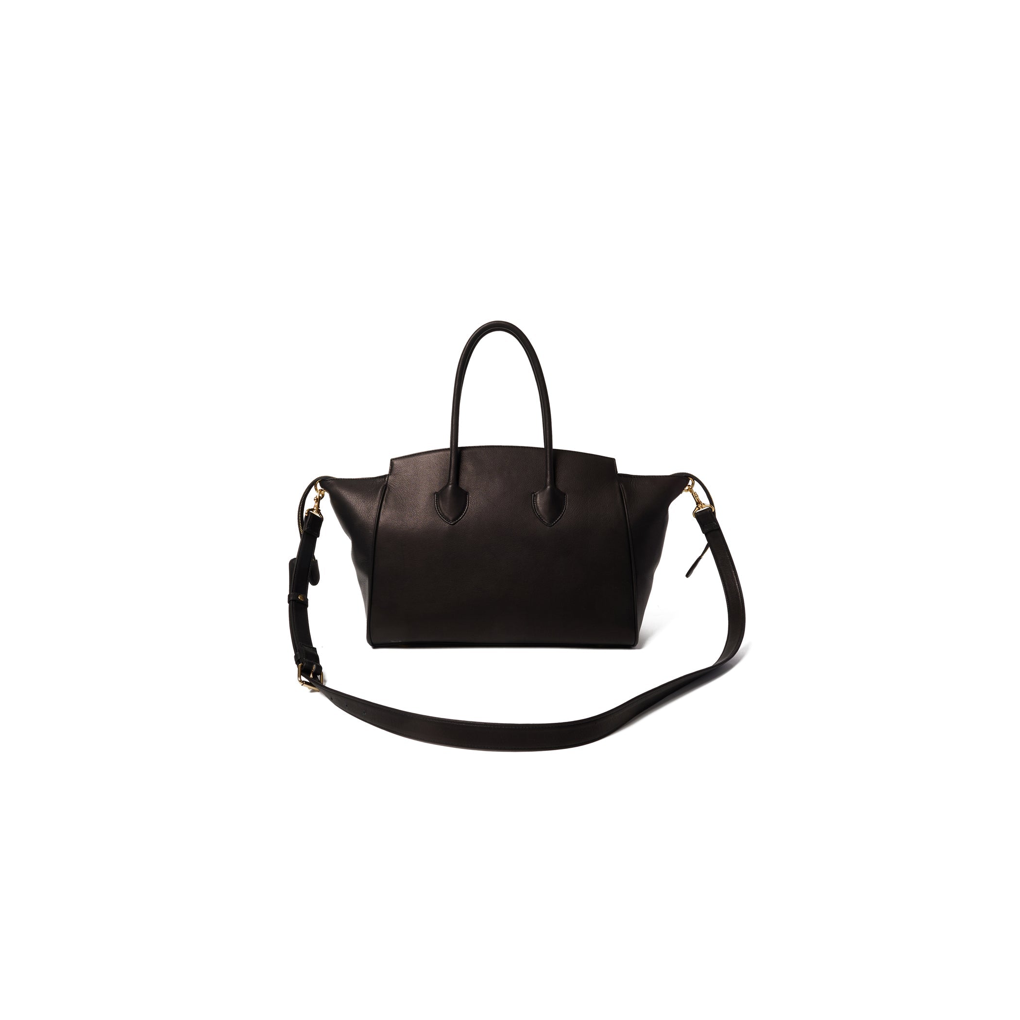 VOMITING EMOJI LEATHER BAG : BLACK