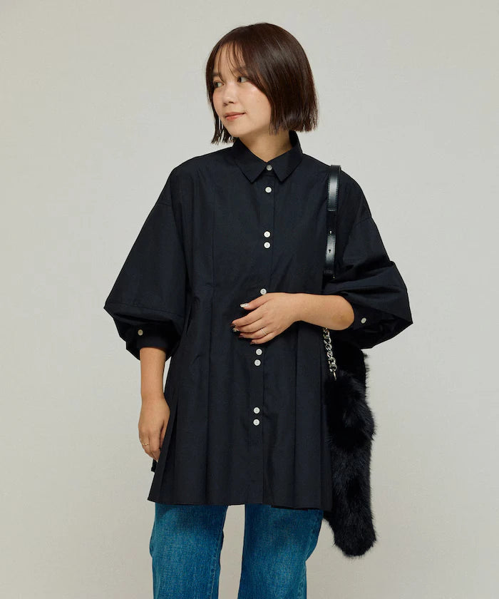 Box Stack Balloon Sleeve Long Sleeve Shirt