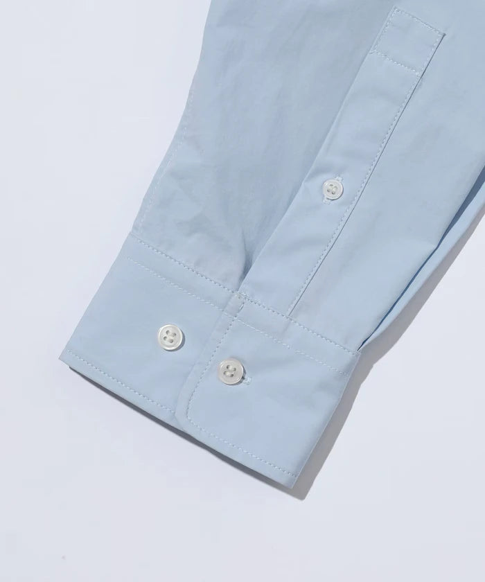 Nuance Color Oversized Regular Collar Long Sleeve Shirt