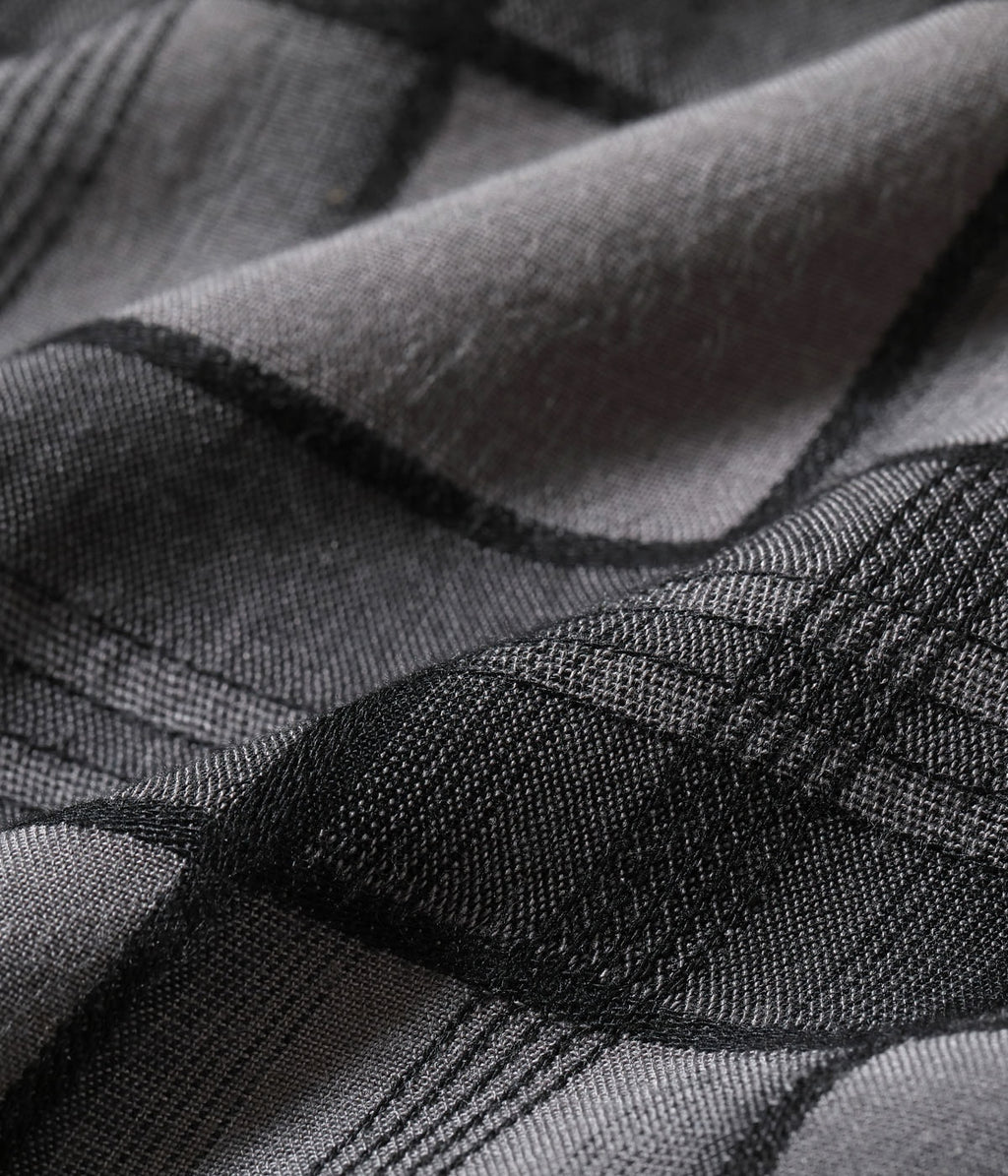 RAYON DOBBY CHECK OPEN SHIRT