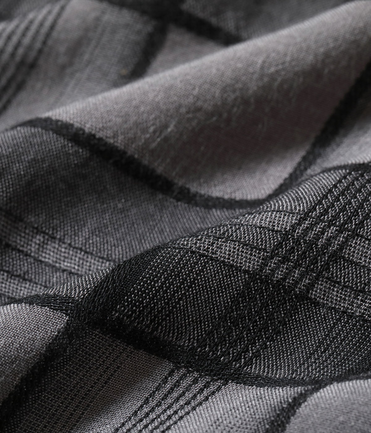 RAYON DOBBY CHECK OPEN SHIRT