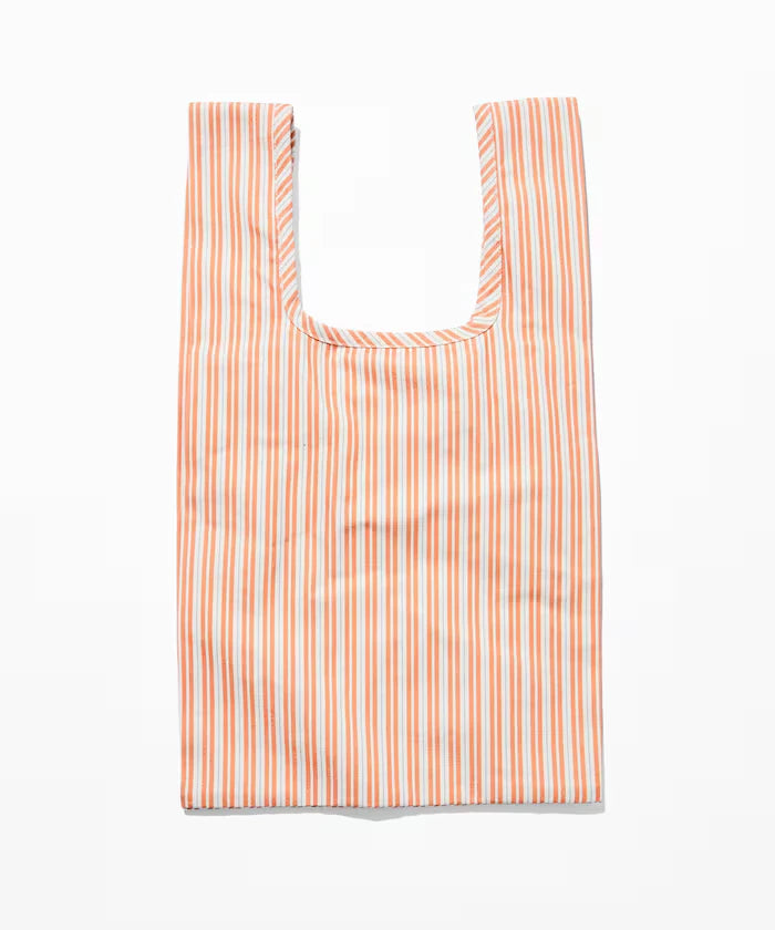 Stripe Print Canvas Market Bag