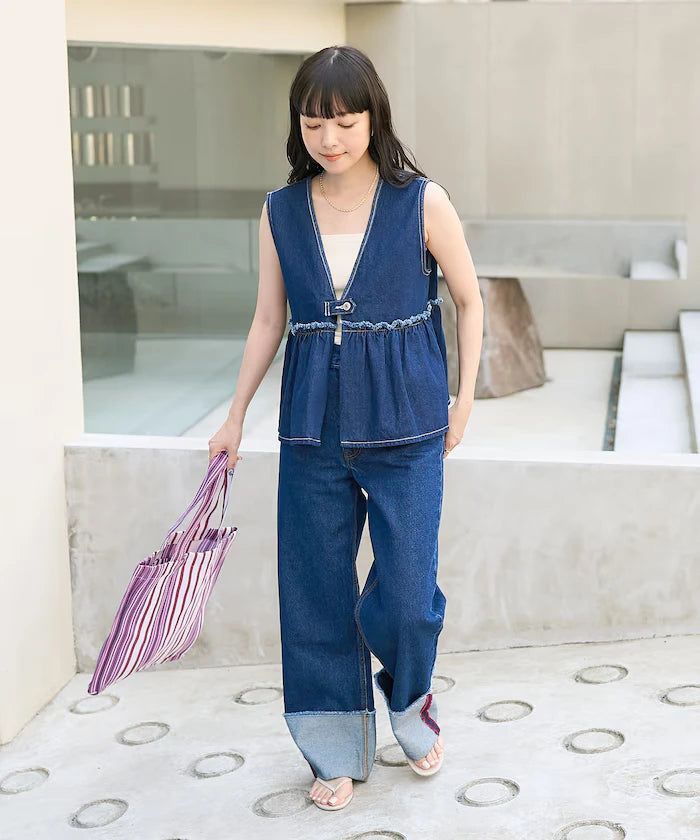 Peplum Gathered Vest <Set Up Compatible>