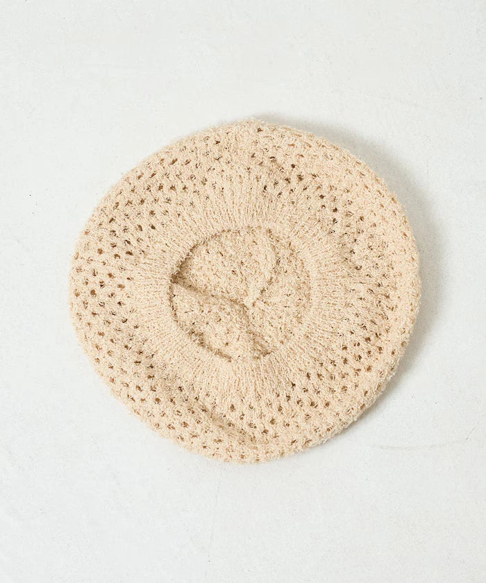 Lace Knit Beret Hat