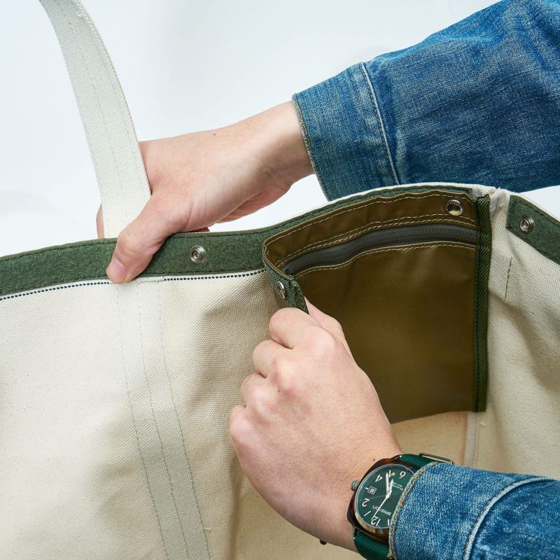 ALBERTON CANVAS TOTE sizeL/CHOCO