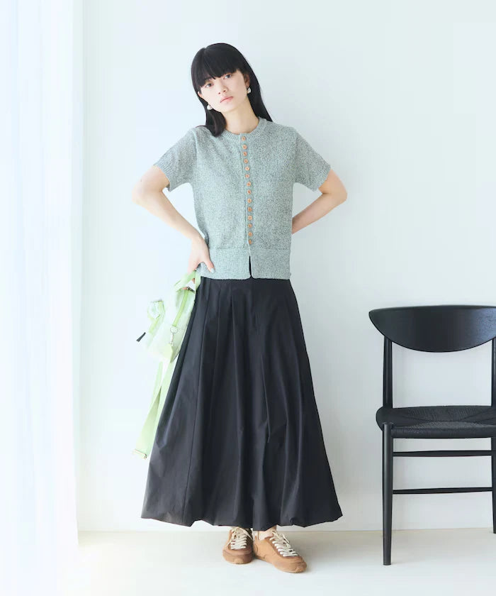 Wood Button Boucle Cardigan
