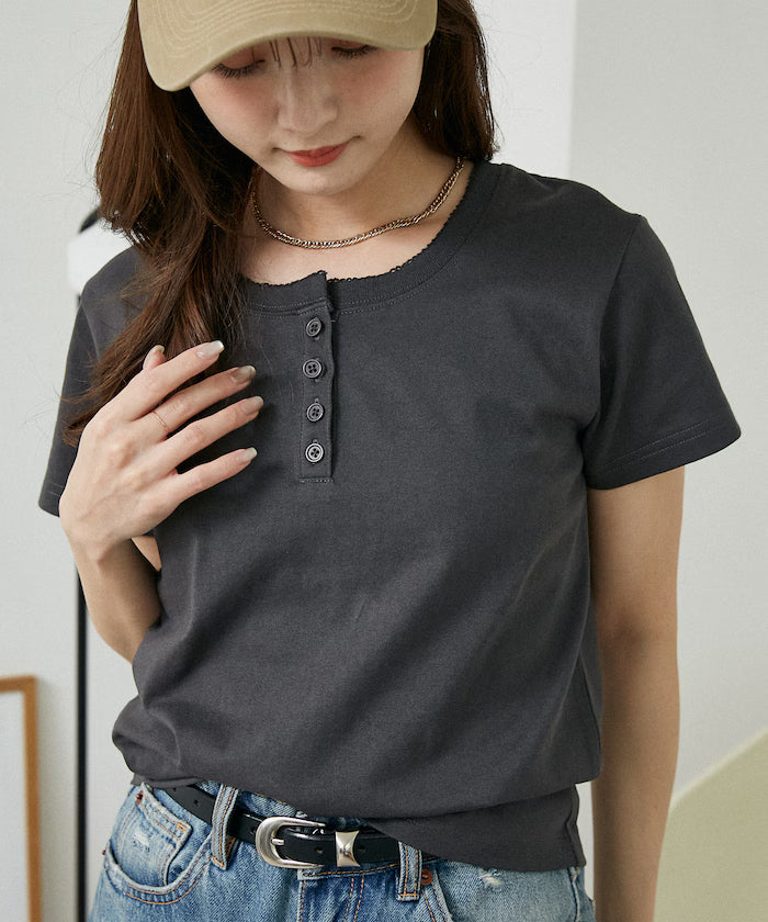 Picot Race Henry Neck T-Shirt Limited Edition
