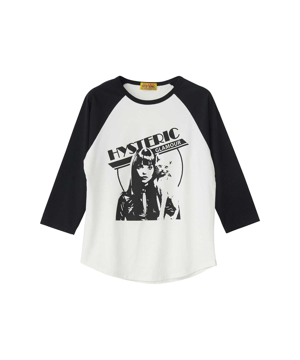 Hysteric Woman Cat Three-Quarter Sleeve T-Shirt