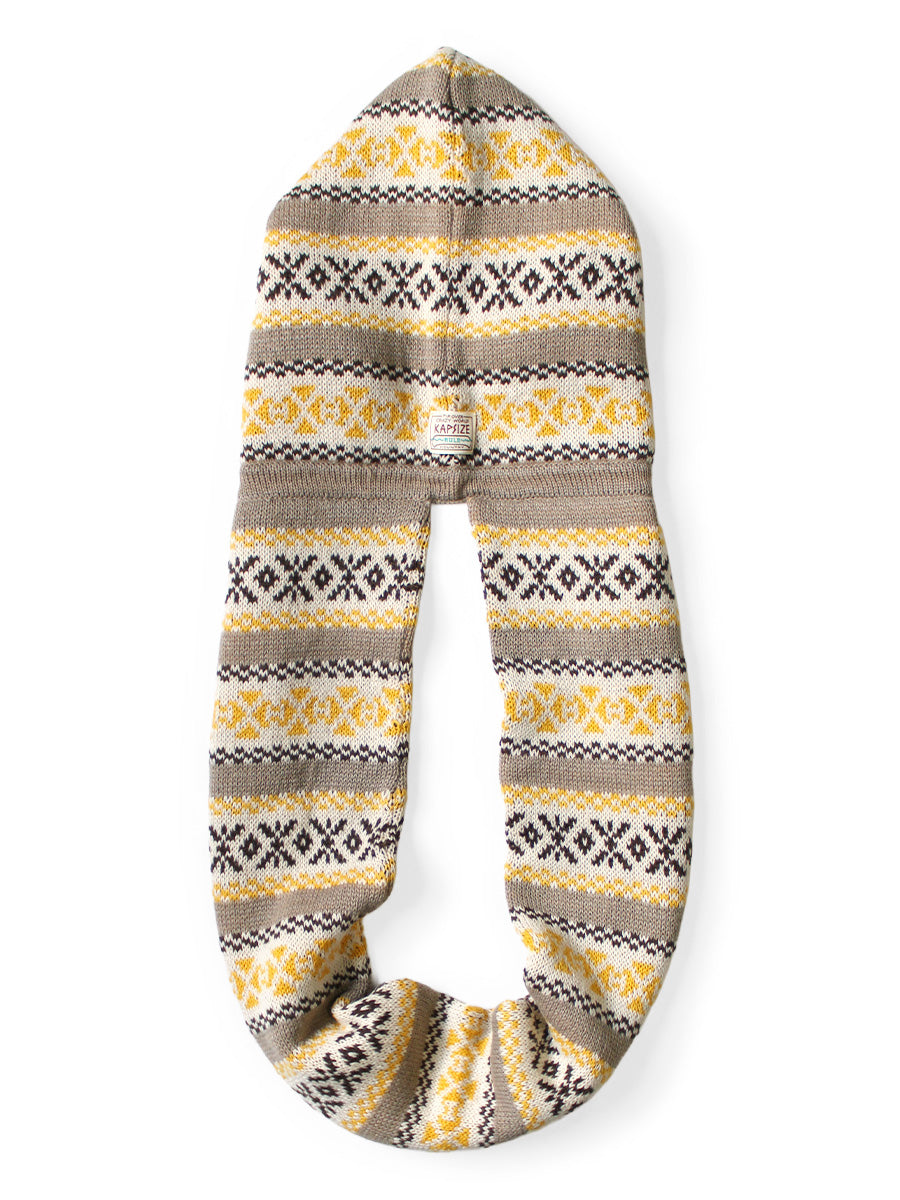 5G Wool Yellowknife Fair Isle Balaclava Scarf