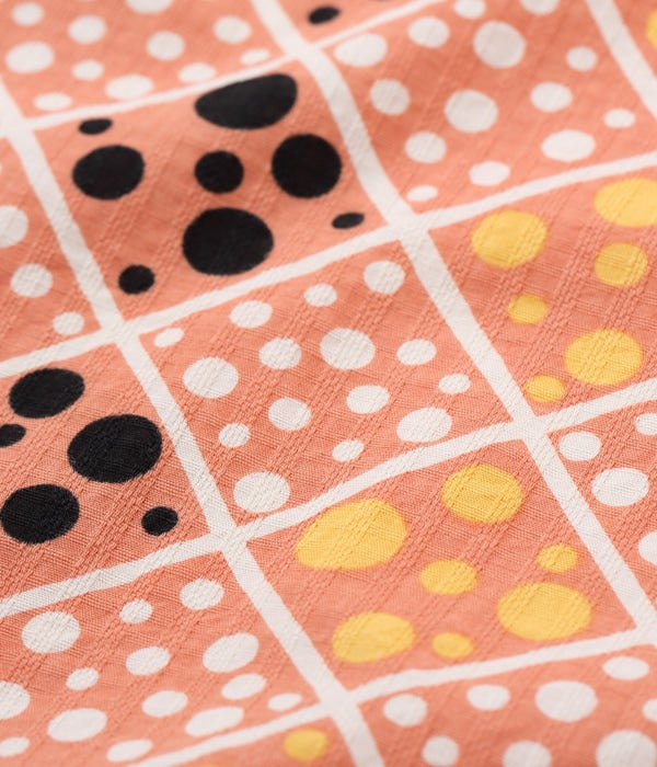 DOBBY COTTON OPEN SHIRT “SQUARE & DOT”