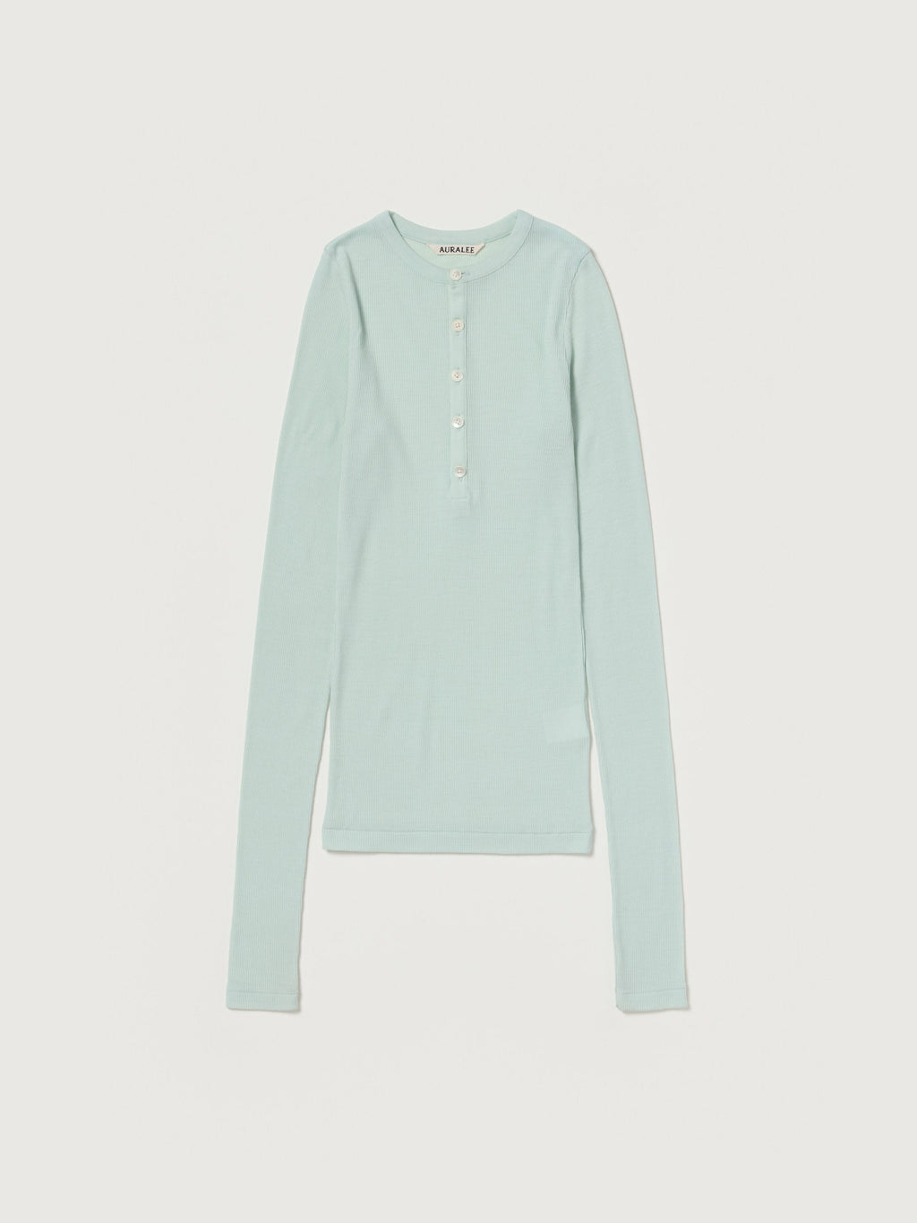 WOOL SILK SOFT RIB HENLEY