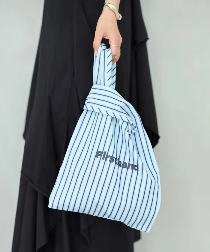 Stripe Print Canvas Market Bag