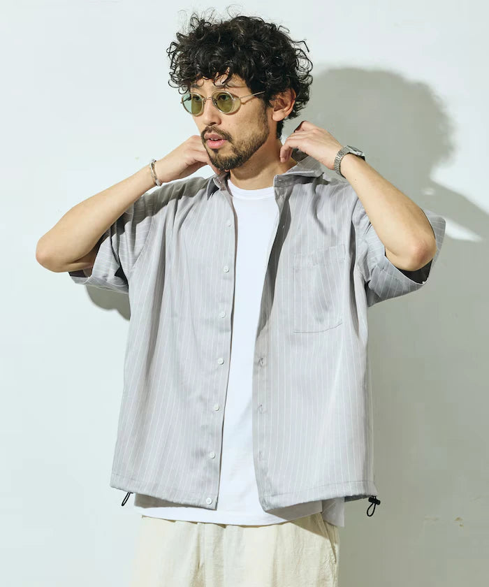 Spindle Stripe Short Sleeve Shirt / Compatible with Setup