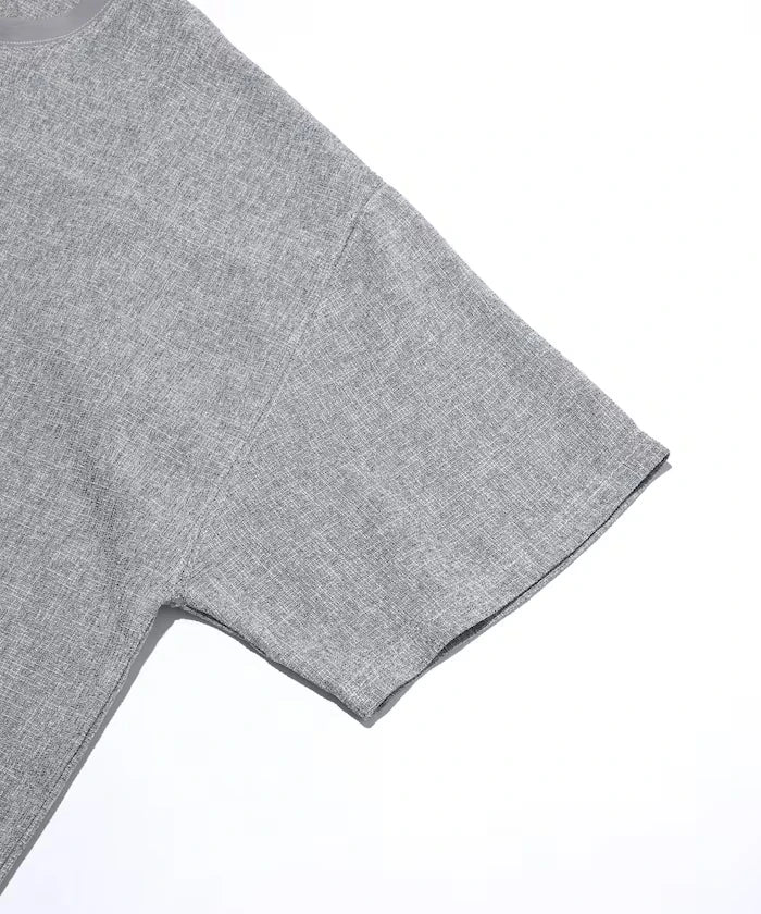 Dry Touch Summer Tweed Short Sleeve Crew Neck