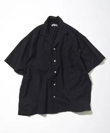 Cotton Linen Open Collar Shirt