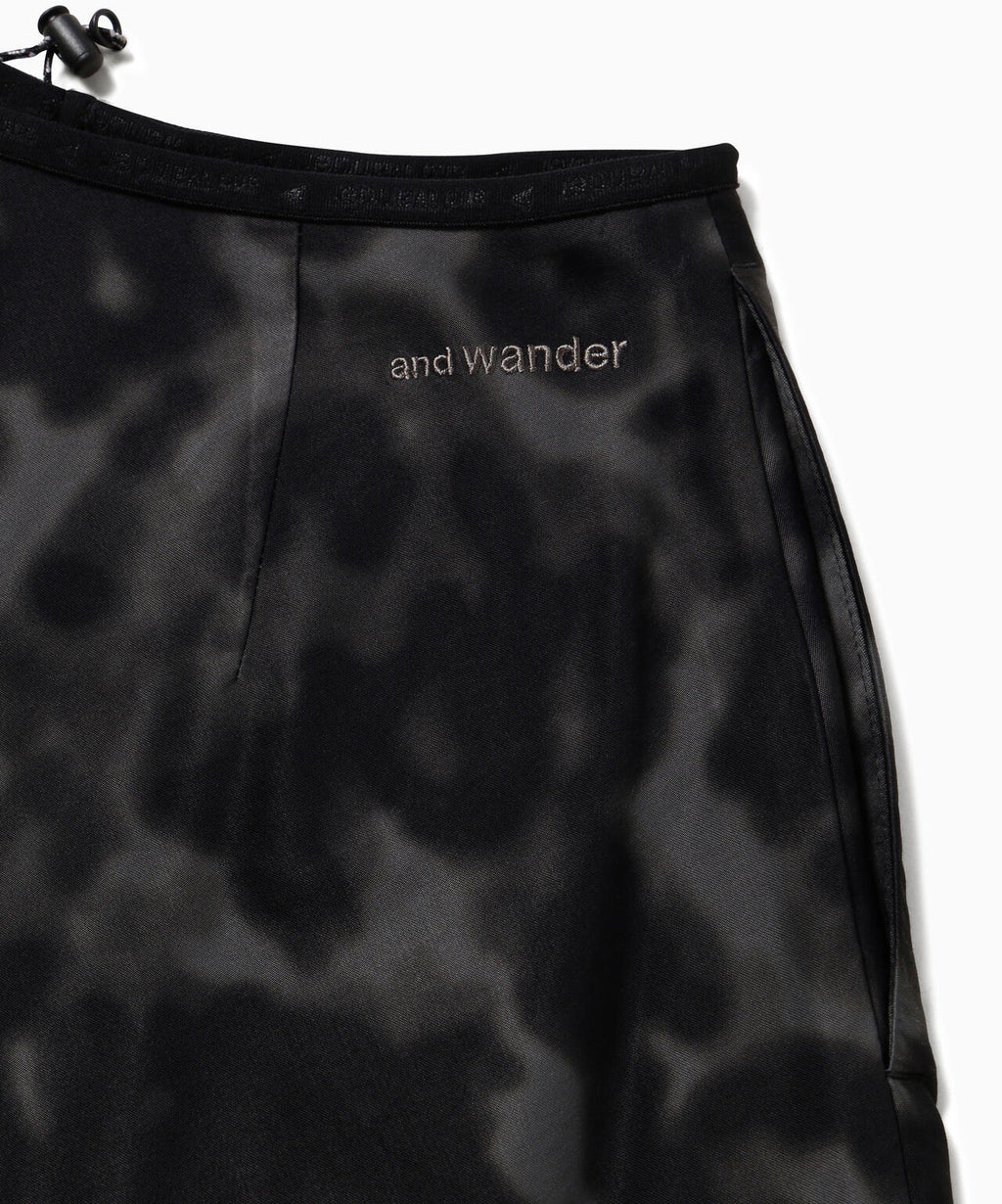 printed satin skirt (W)